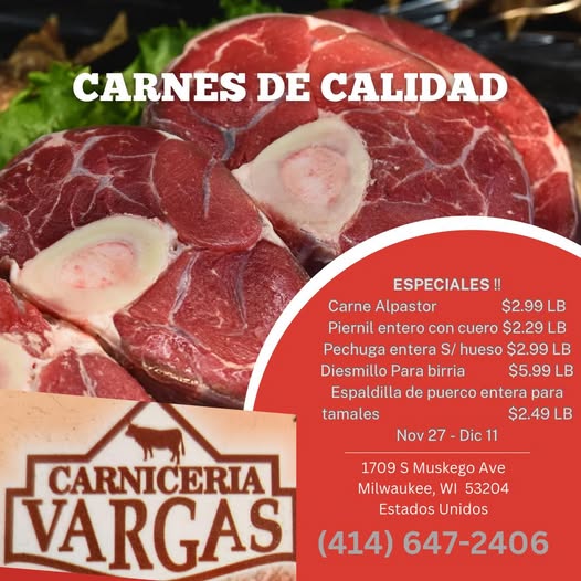 Especiales de Carniceria Vargas
