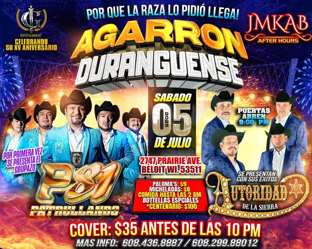 Gran Baile de fin de semana 4 de Julio